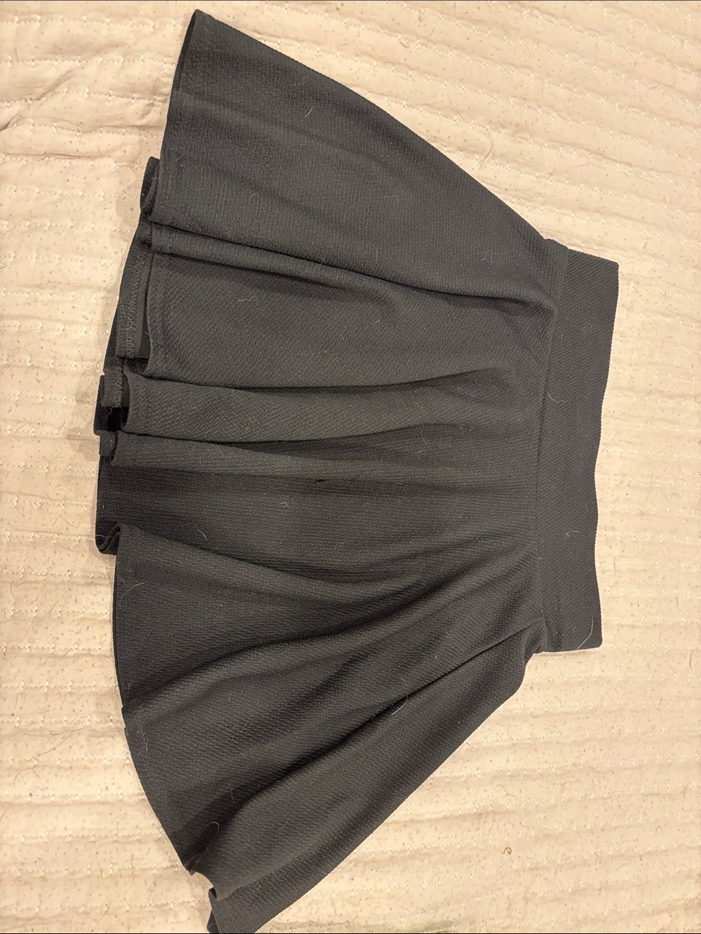 Women's Black Circle Skater Skirt with Elastic Waistband